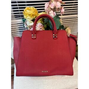 Rebecca Minkoff red Avery Large Top Zip Satchel (p800